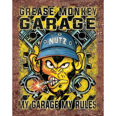 Grease Monkey Garage Metal Sign Reproduction 32cm x 41cm Grease Monkey Garage Metal Sign Reproduction 32cm x 41cm