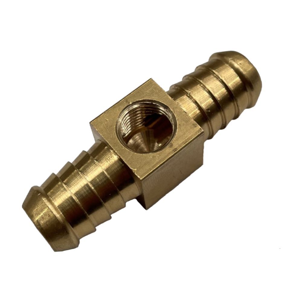 Brass Branch Hose Tee 5/8" (15.9mm) Hose Tube to 1/4" (11.2mm) Female NPT Thread