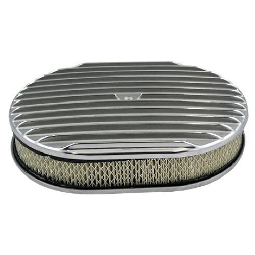Oval Full Finned Air Filter/Air Cleaner 12 Oval Full Finned Air Filter/Air Cleaner 12" x 2" Holley Edelbrock Quadrajet Carter