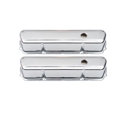 Valve Covers Chrome Holden V8 253-308 Tall Smooth Steel-pr. Suit Roller Rockers