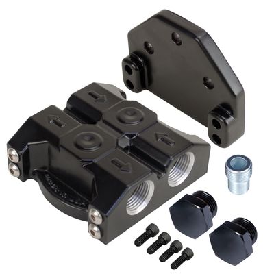 Single Side Ports Remote Filter Mount -10AN(7/8"-14) O-ring port, 3/4"-16 Thread
