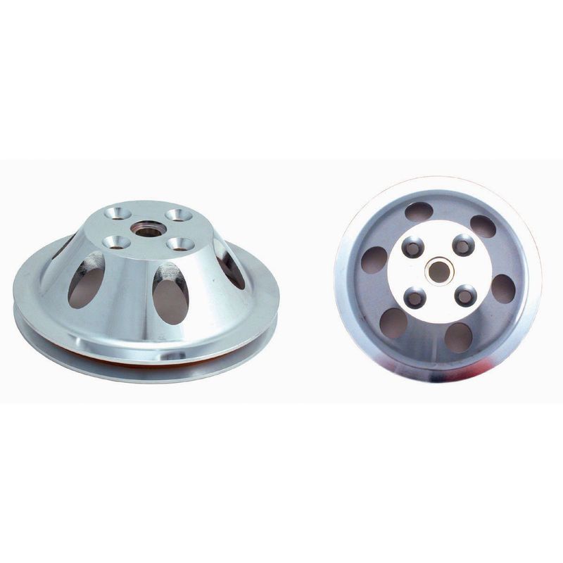 Pulley Water Pump Single Groove Lwp Polished Alloy Small Block Chevrolet 265-400