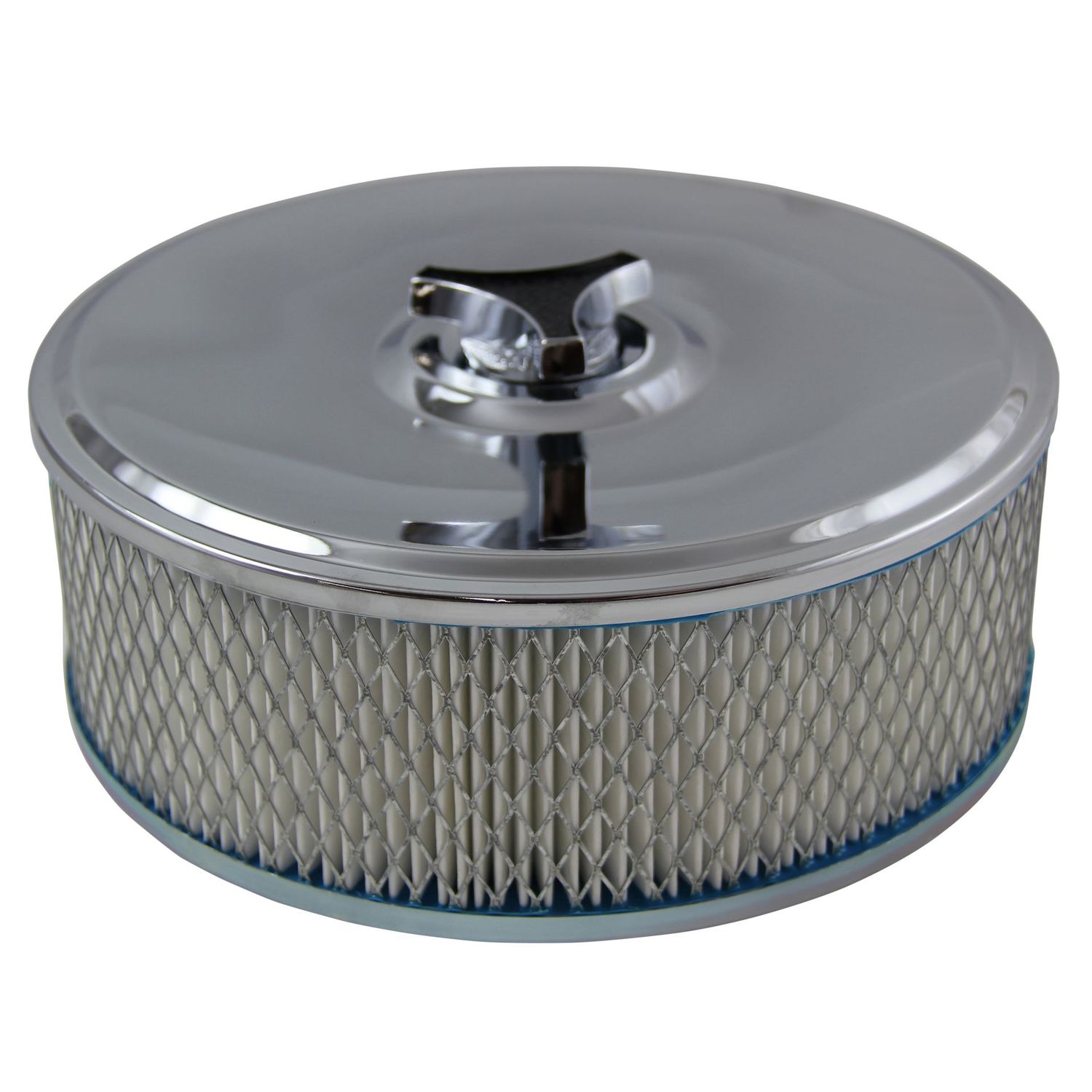 Chrome Air Filter/Air Cleaner 9" Wide x 3" Tall Suit Weber 32/36 DGV DGAV Carburettor