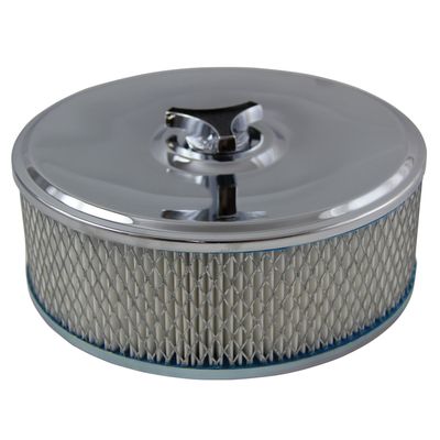 Chrome Air Filter/Air Cleaner 9" Wide x 3" Tall Suit Weber 32/36 DGV DGAV Carburettor