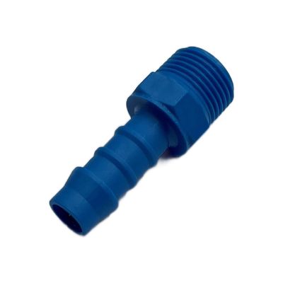 Nylon Plastic Male Tail Fitting 3/8" (9.5mm) Hose Tube End to 3/8" (16.7mm) Male BSP Thread
