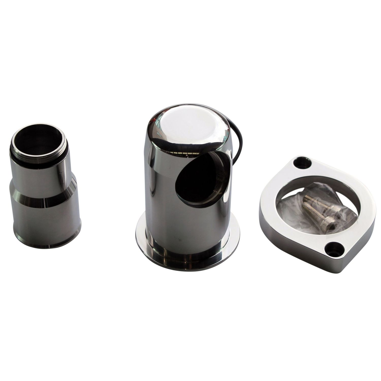 Water Neck Chevrolet LS 2004-08 Polished Alloy 45 Degree Swivel Style