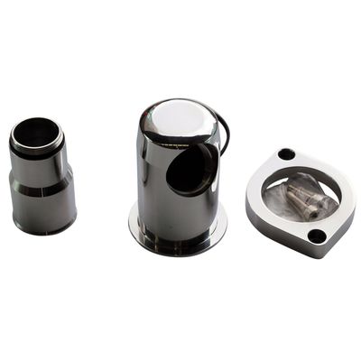 Water Neck Chevrolet LS 2004-08 Polished Alloy 45 Degree Swivel Style