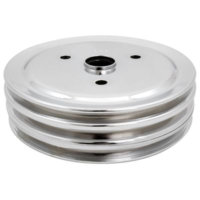 Pulley Crankshaft Triple Groove Swp Chromed Steel Small Block Chevrolet 265-400