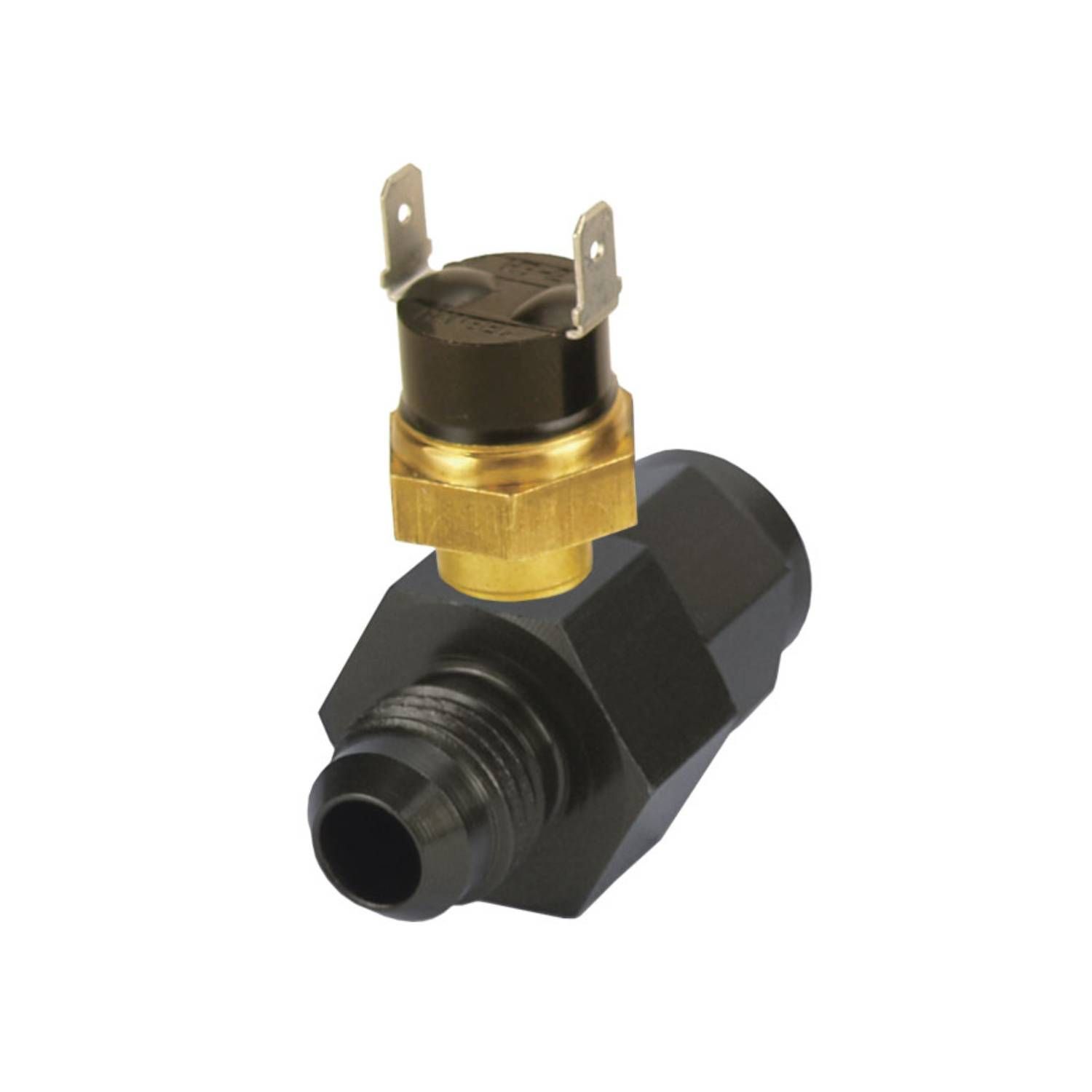 Derale In-Line Fan Control Thermostat Premium 180 Degree -6AN fittings 35020 Derale In-Line Fan Control Thermostat Premium 180 Degree -6AN fittings 35020