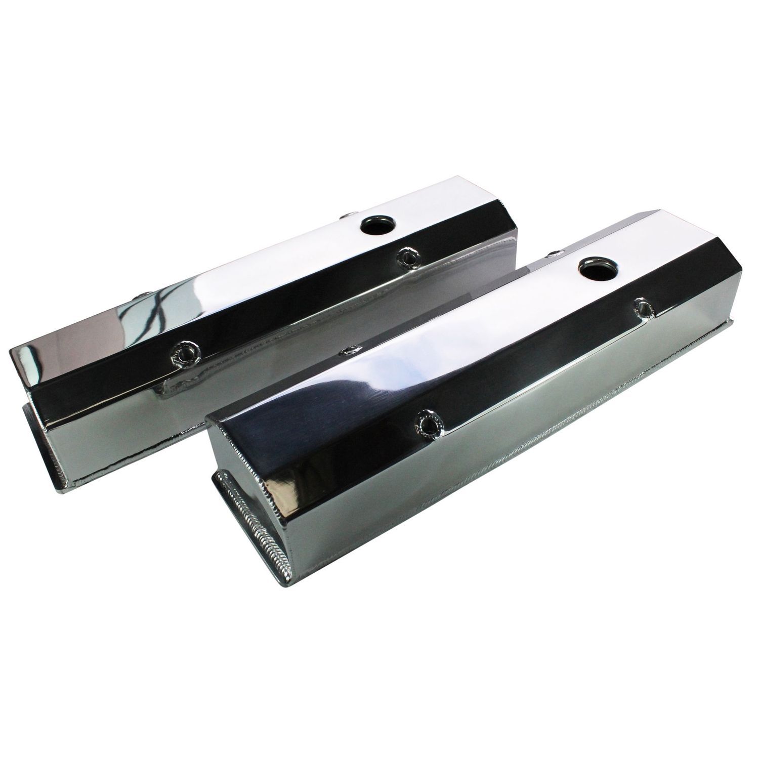 Valve Cover Fabricated Chevrolet SB 283-400 Tall Aluminium Anodized with Rails-pair