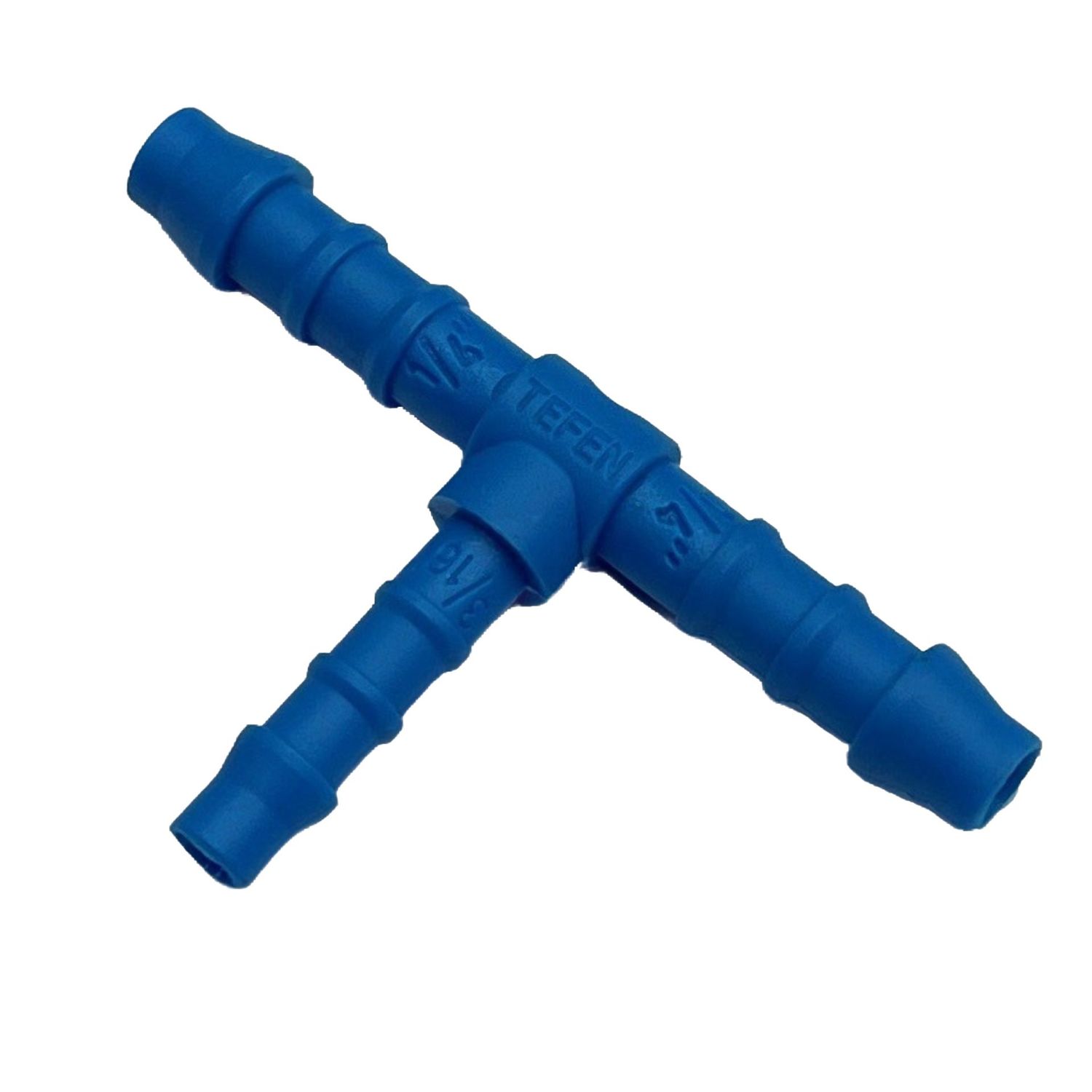 Nylon Plastic Reducing Tee 1/4 Nylon Plastic Reducing Tee 1/4" (6.3mm) x 1/4" (6.3mm) to 3/16" (4.8mm) Hose Tube End
