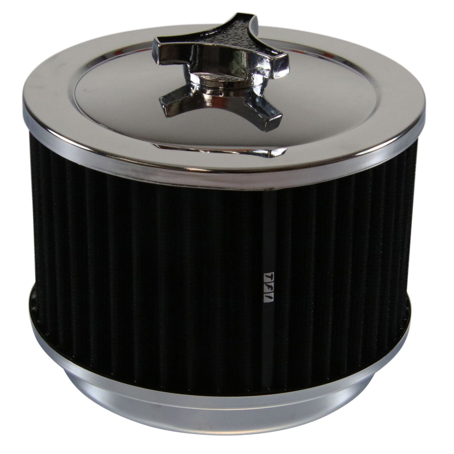 Chrome Air Filter/Air Cleaner 6-3/8 Chrome Air Filter/Air Cleaner 6-3/8" Wide x 4" Tall Suit Holley Carb Black Washable Element