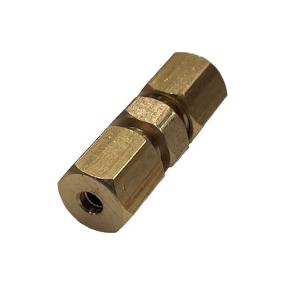 Brass Double Compression Union 1/8" (3.2mm) Hose Tube