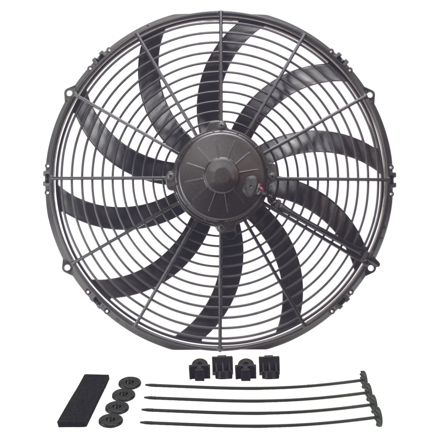 Derale 16" High Output Puller Curved Fan 2024Cfm IP68 Waterproof/Dustrpoof 16116