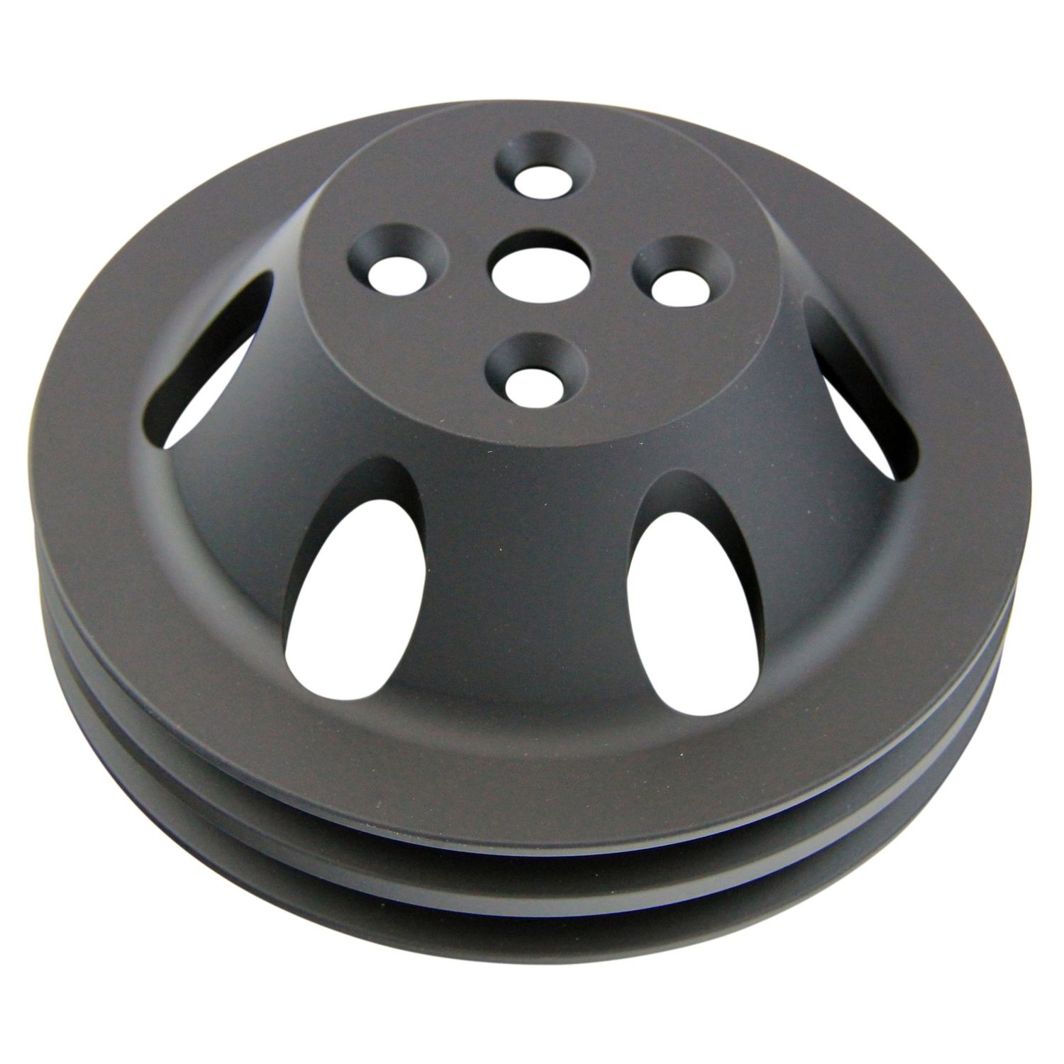 Pulley Water Pump Double Groove Swp Black Alloy Big Block Chevrolet 396-454