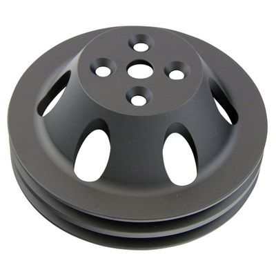 Pulley Water Pump Double Groove Swp Black Alloy Big Block Chevrolet 396-454