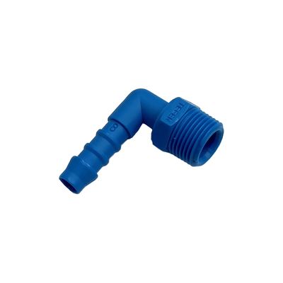 Nylon Plastic Male Elbow Tail Fitting 5/16" (7.9mm) Hose Tube End to 3/8" (16.7mm) Male BSP Thread