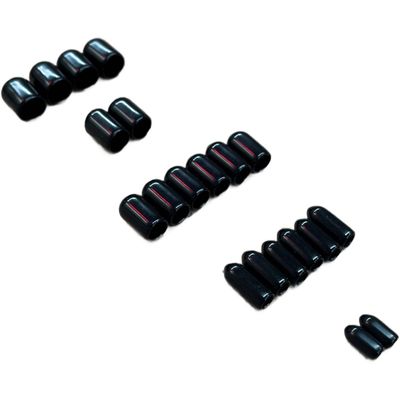 20 Piece Vacuum Line Cap Kit Black - Assorted Sizes