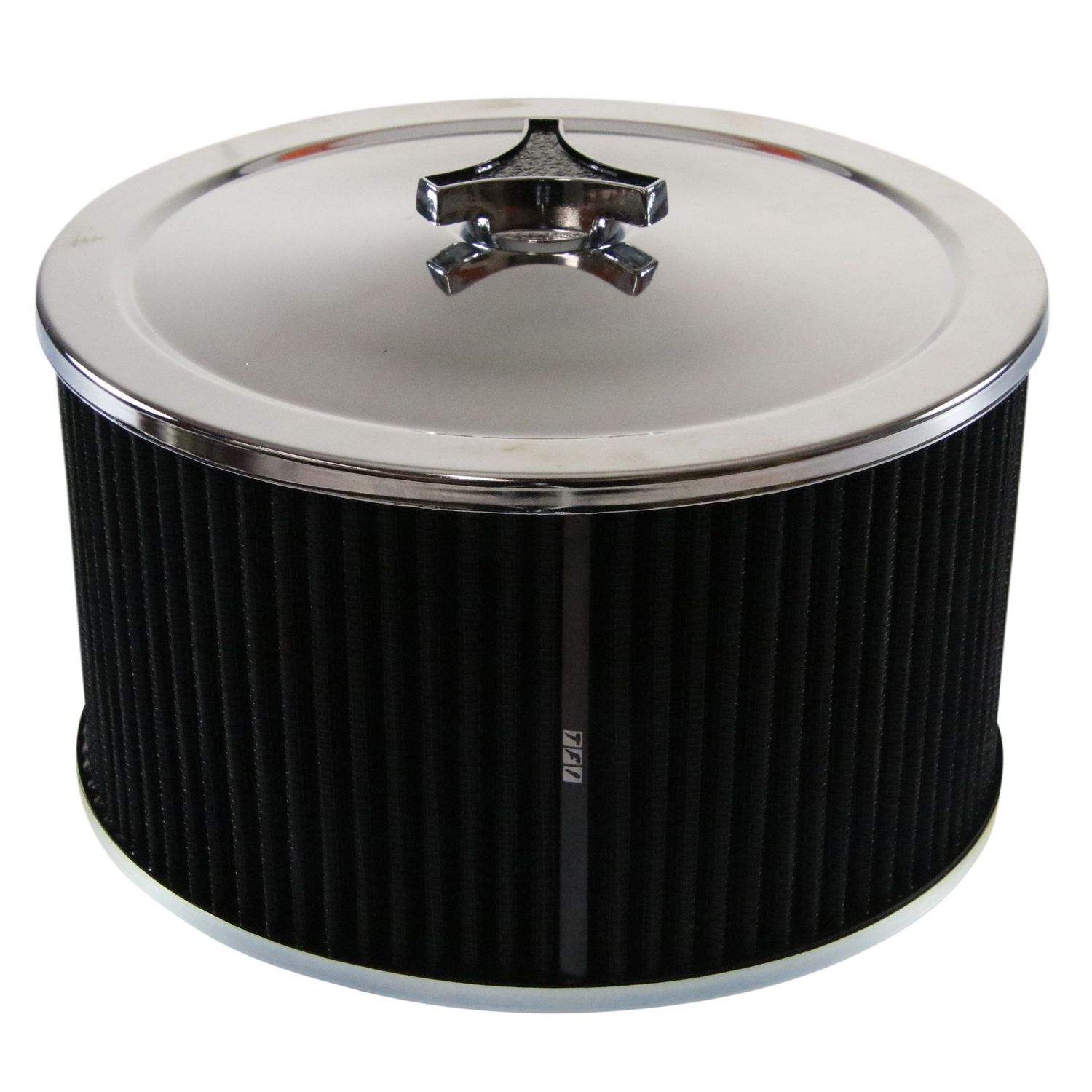 Chrome Air Filter/Air Cleaner 9" Wide x 5" Tall Holley Edelbrock Carburettor Black Element
