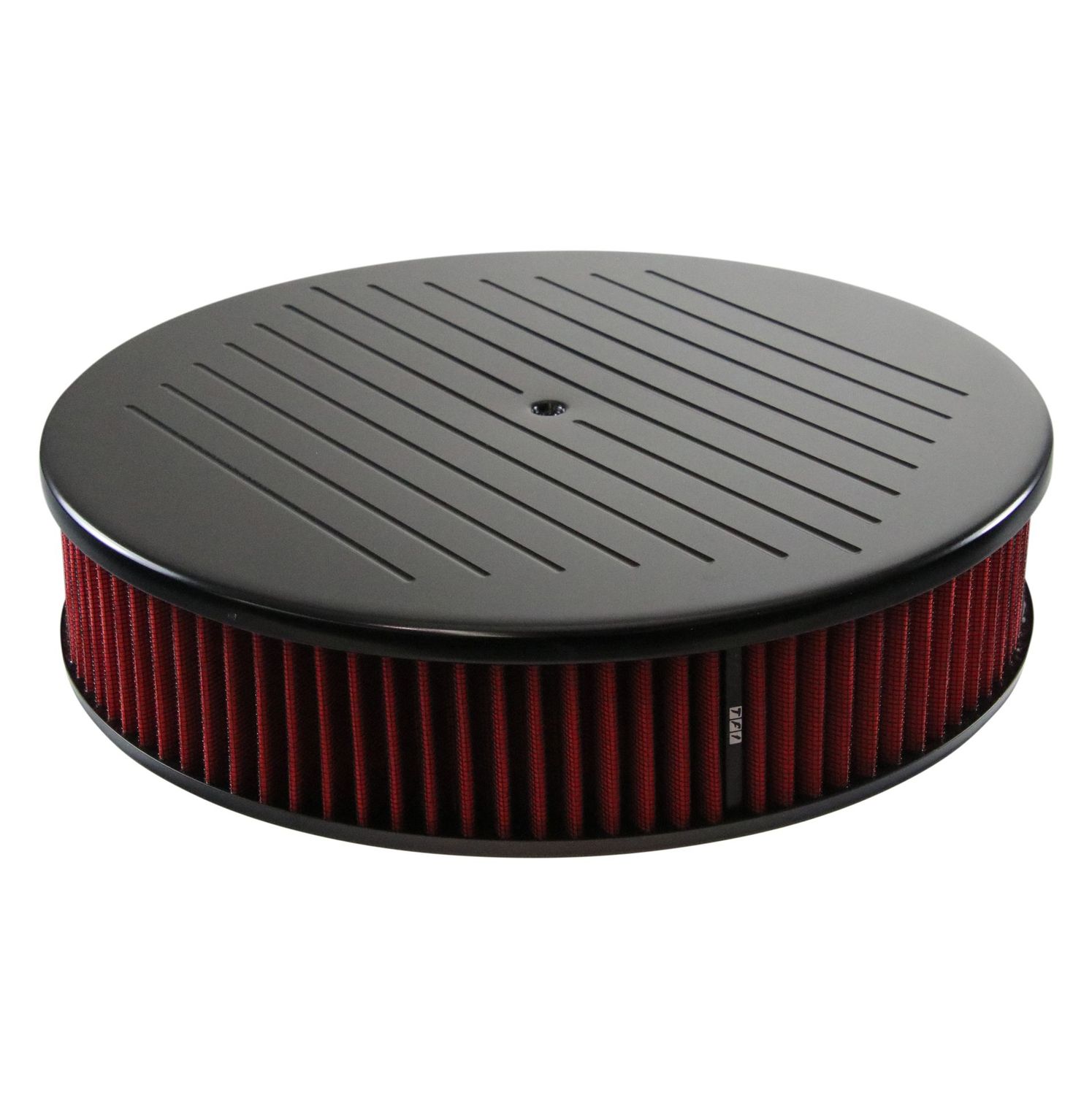 Black Ball Milled Aluminium Air Filter/Air Cleaner 14" x 3" Holley Edelbrock Red Filter