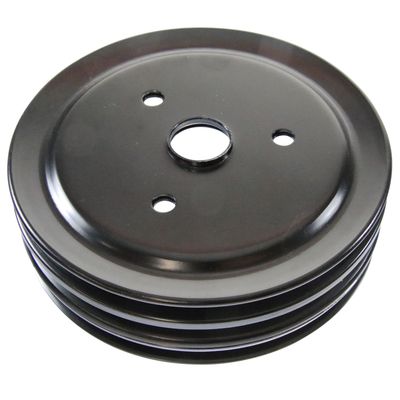 Pulley Crankshaft Triple Groove Swp Black Steel Small Block Chevrolet 265-400
