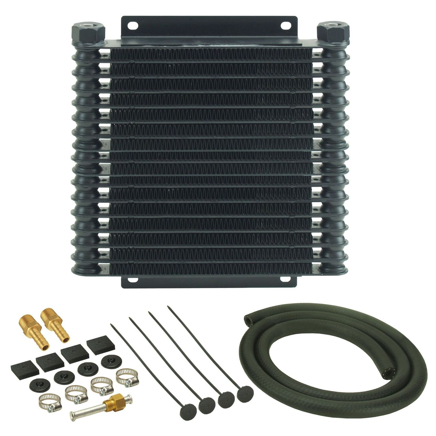 Derale Transmission 17 Row Plate & Fin 10-1/8"x3"x1-1/4" Cooler Kit 13614