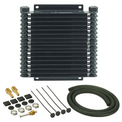 Derale Transmission 17 Row Plate & Fin 10-1/8"x3"x1-1/4" Cooler Kit 13614