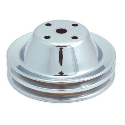 Pulley Water Pump Double Groove Lwp Chrome Steel Small Block Chevrolet 265-400 Pulley Water Pump Double Groove Lwp Chrome Steel Small Block Chevrolet 265-400