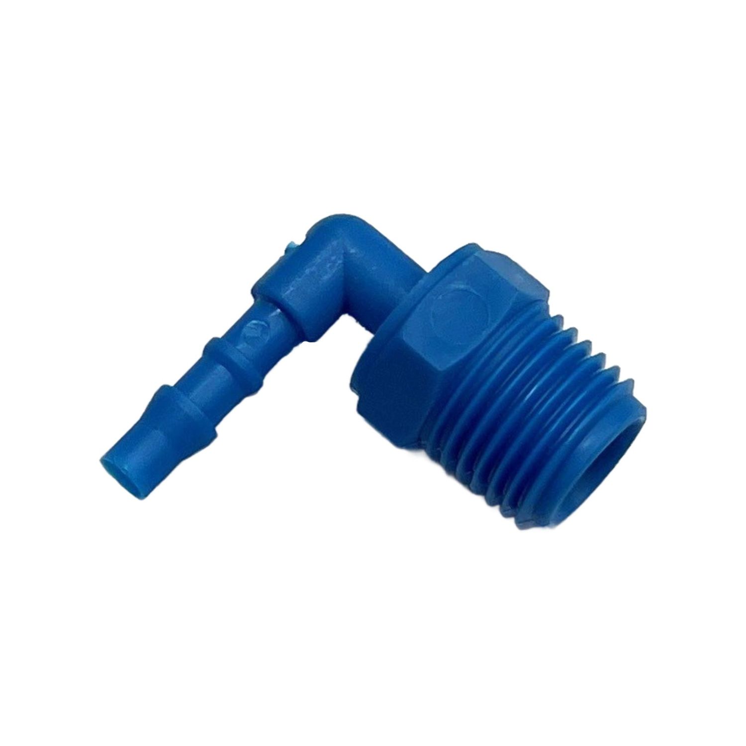 Nylon Plastic Male Elbow Tail Fitting 5/32" (4mm) Hose Tube End to X 1/4" (13.2mm) Male BSP Thread