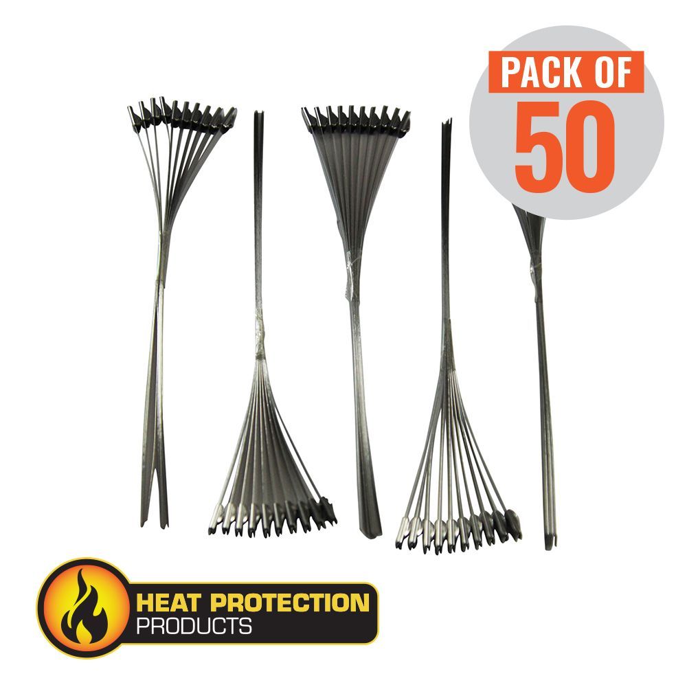 Exhaust Wrap Stainless Steel Locking Ties 200mm (8 Inch) Long Heavy Duty Qty 50