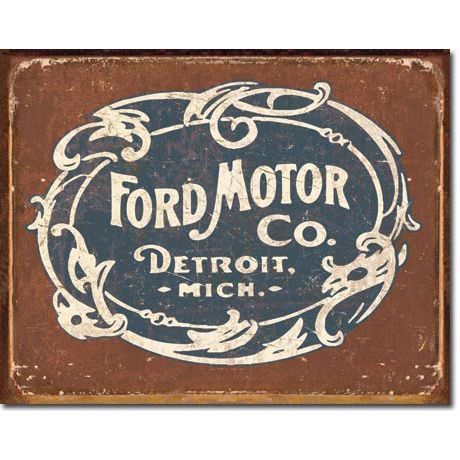 Ford Motor Company Detroit Michigan Metal Sign Reproduction 41cm x 32cm Ford Motor Company Detroit Michigan Metal Sign Reproduction 41cm x 32cm