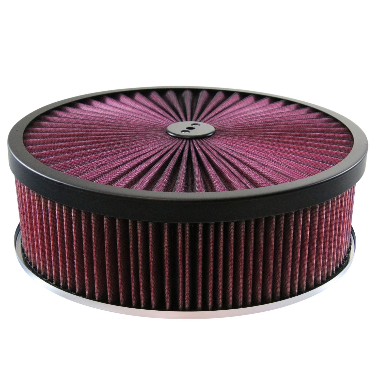 Superflow Red Black Air Filter/Air Cleaner 14" x 4" Holley Edelbrock Recessed Base