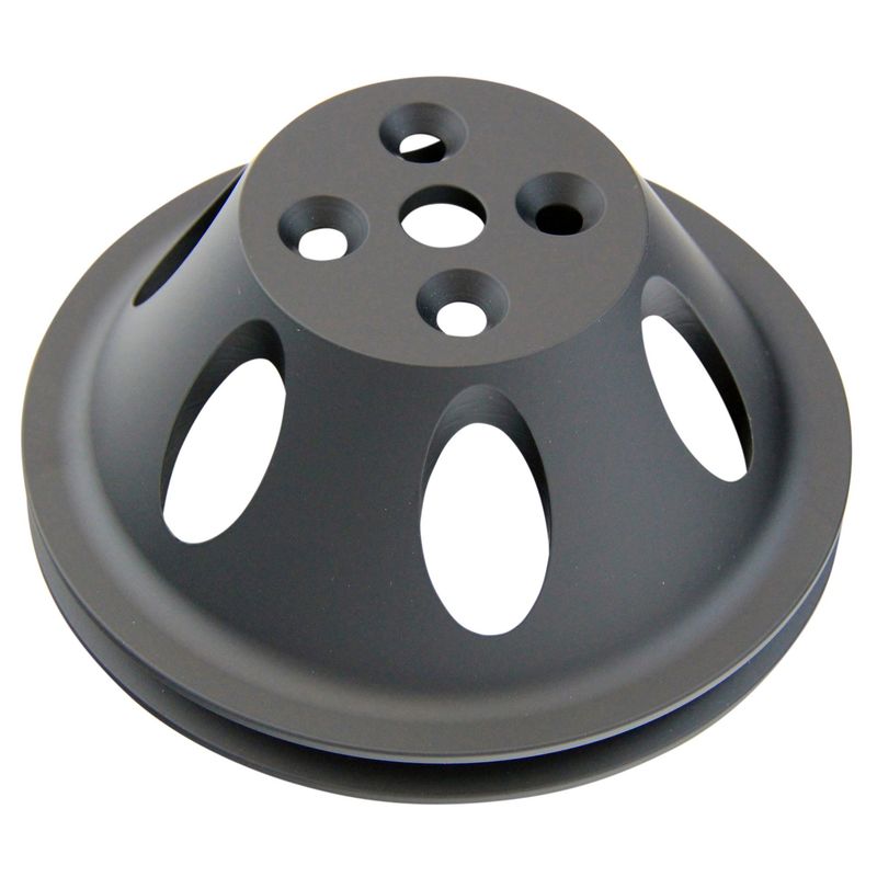 Pulley Water Pump Single Groove Swp Black Alloy Big Block Chevrolet 396-454