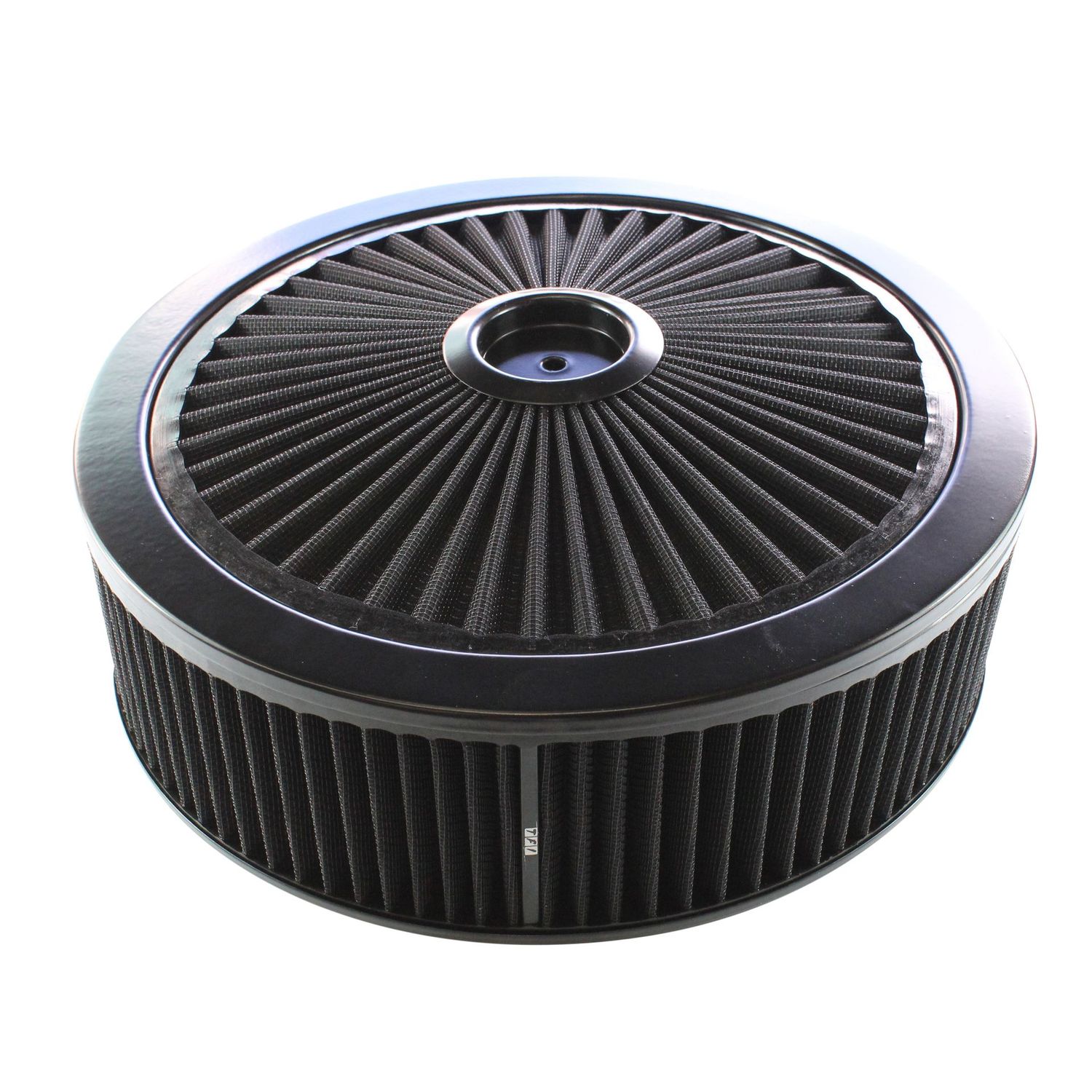 Extraflow All Black Air Filter/Air Cleaner 14" x 4" Holley Edelbrock Recessed Base