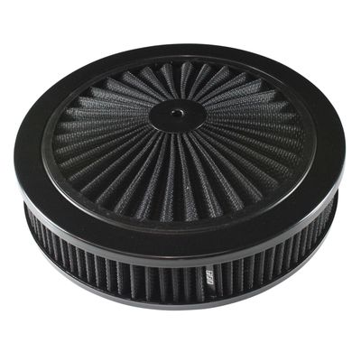 Extraflow All Black Air Filter/Air Cleaner 9"x 2" Assy fit Holley 5-1/8" Base