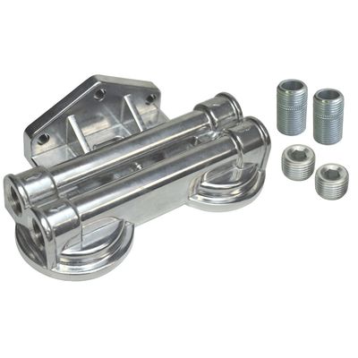 Dual Side Ports 1/2" NPT Filter Mount with 3/4"-16 Filter Threads  Derale 25707