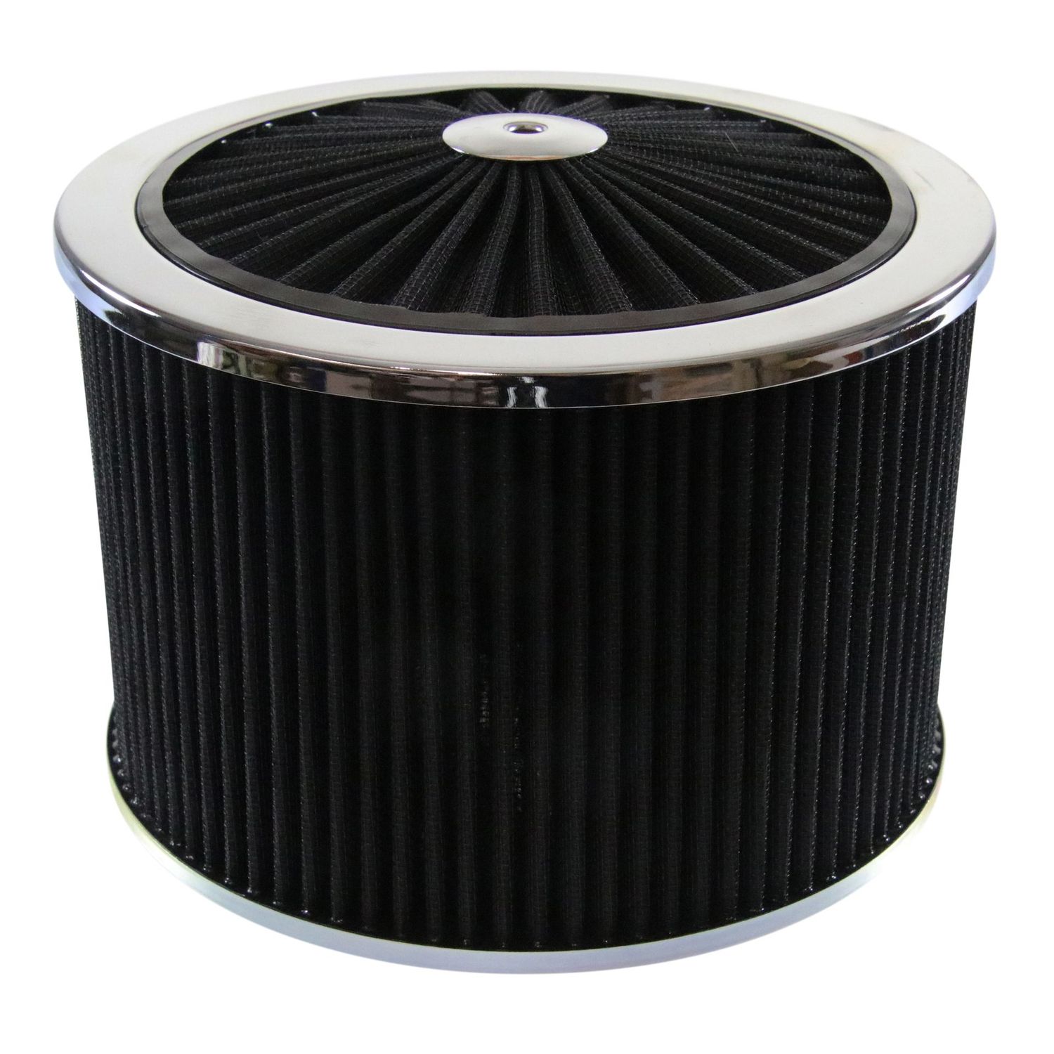 Extraflow Black Chrome Air Filter/Air Cleaner 9" x 6" Assy fit Holley 5-1/8" Base