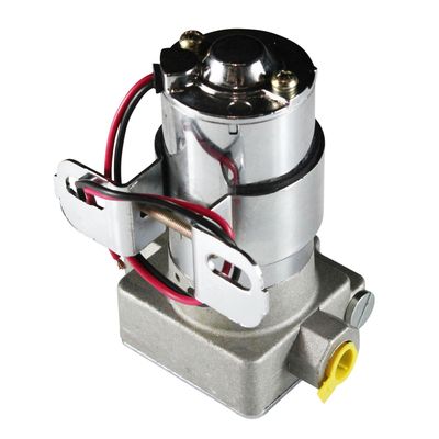 Fuel Pump Chrome Aluminium Electric (130Gph) 490 Lph 3/8 Npt Inlet Outlet Port