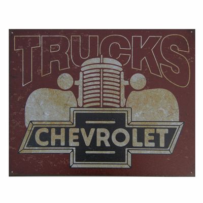 Chevrolet Trucks 40's era Metal Sign Reproduction 41cm x 32cm Chevrolet Trucks 40's era Metal Sign Reproduction 41cm x 32cm