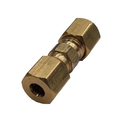 Brass Double Compression Union 3/16" (4.8mm) Hose Tube