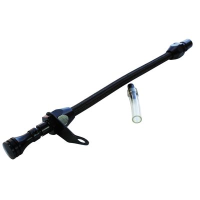 Transmission Dipstick Tube GM Turbo 700R4 Bell Housing Mount Flexible Black