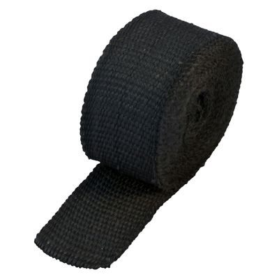 Black Coloured Exhaust Wrap 50mm(2") Wide x 3mt(10ft) Roll 650'C Continuous