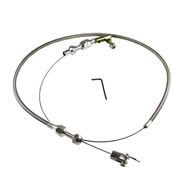 Throttle Cable Assy Kit Fits Carb Engine + some Efi Braided Stainless 29.5 Throttle Cable Assy Kit Fits Carb Engine + some Efi Braided Stainless 29.5" Long