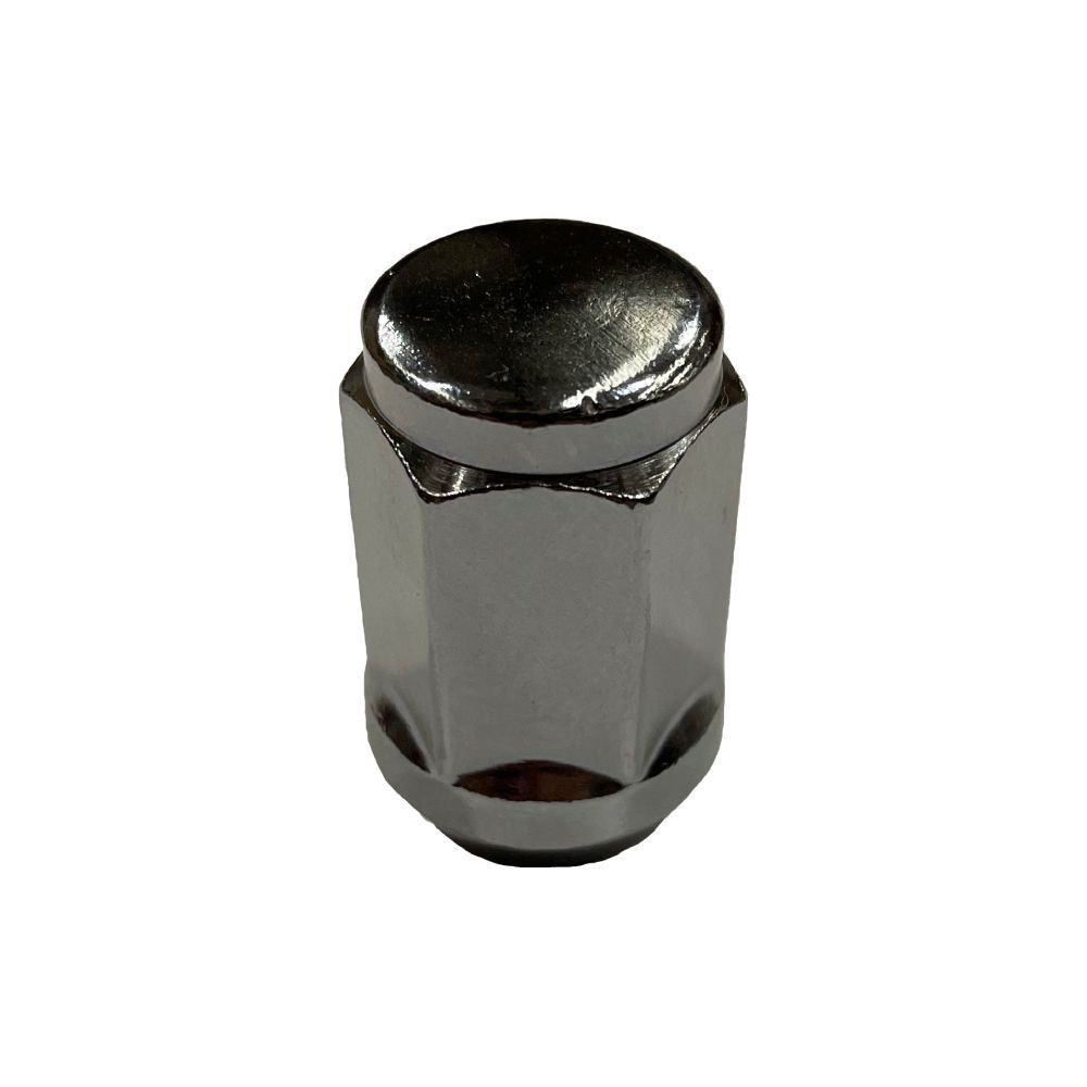 Single Chrome Acorn Bulge Wheel Nut (Close Ended) - 12mm x 1.5 Thread, 19mm Hex Single Chrome Acorn Bulge Wheel Nut (Close Ended) - 12mm x 1.5 Thread, 19mm Hex