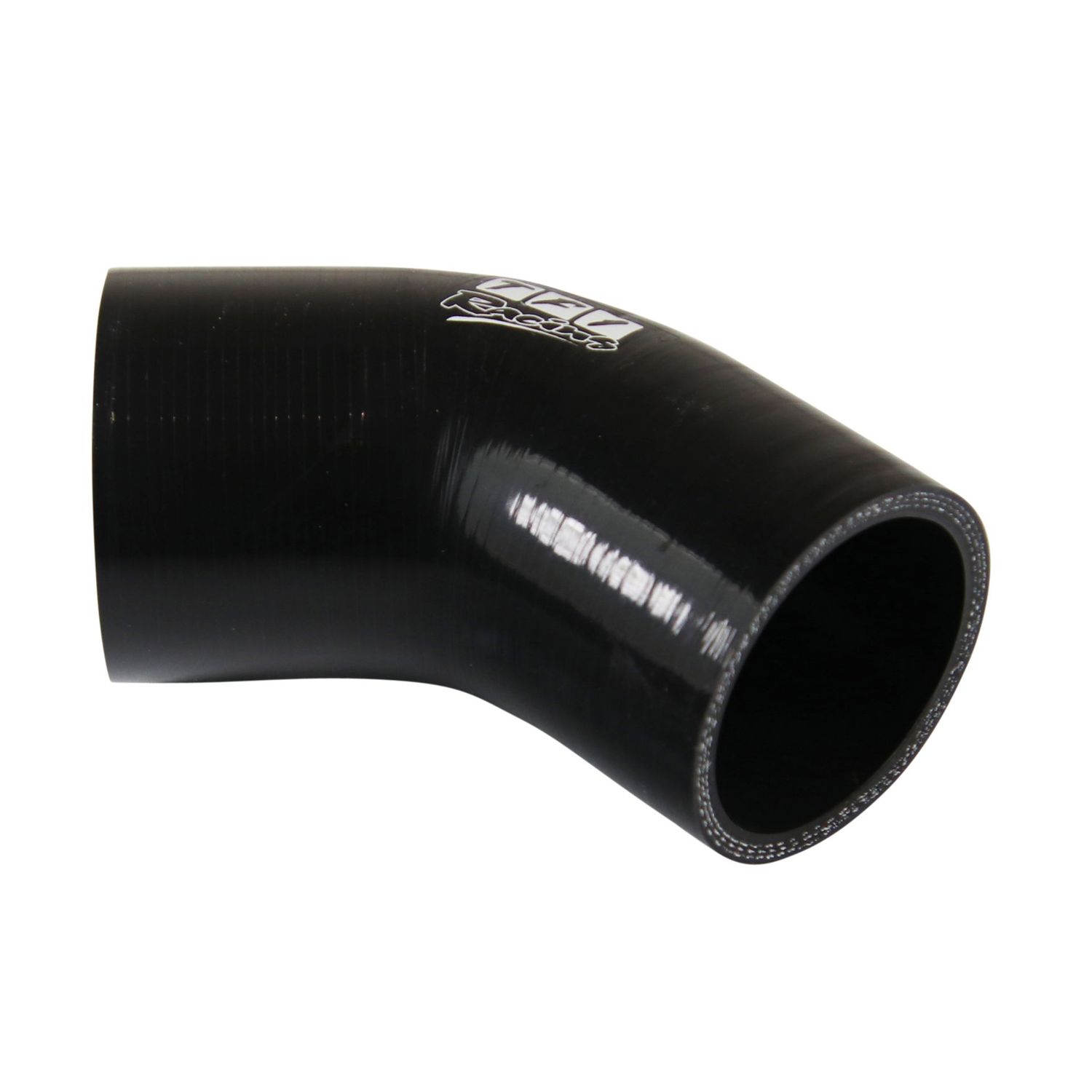 Silicone Hose Black 45 Deg Elbow 57mm (2.25") ID, 50mm Leg Length