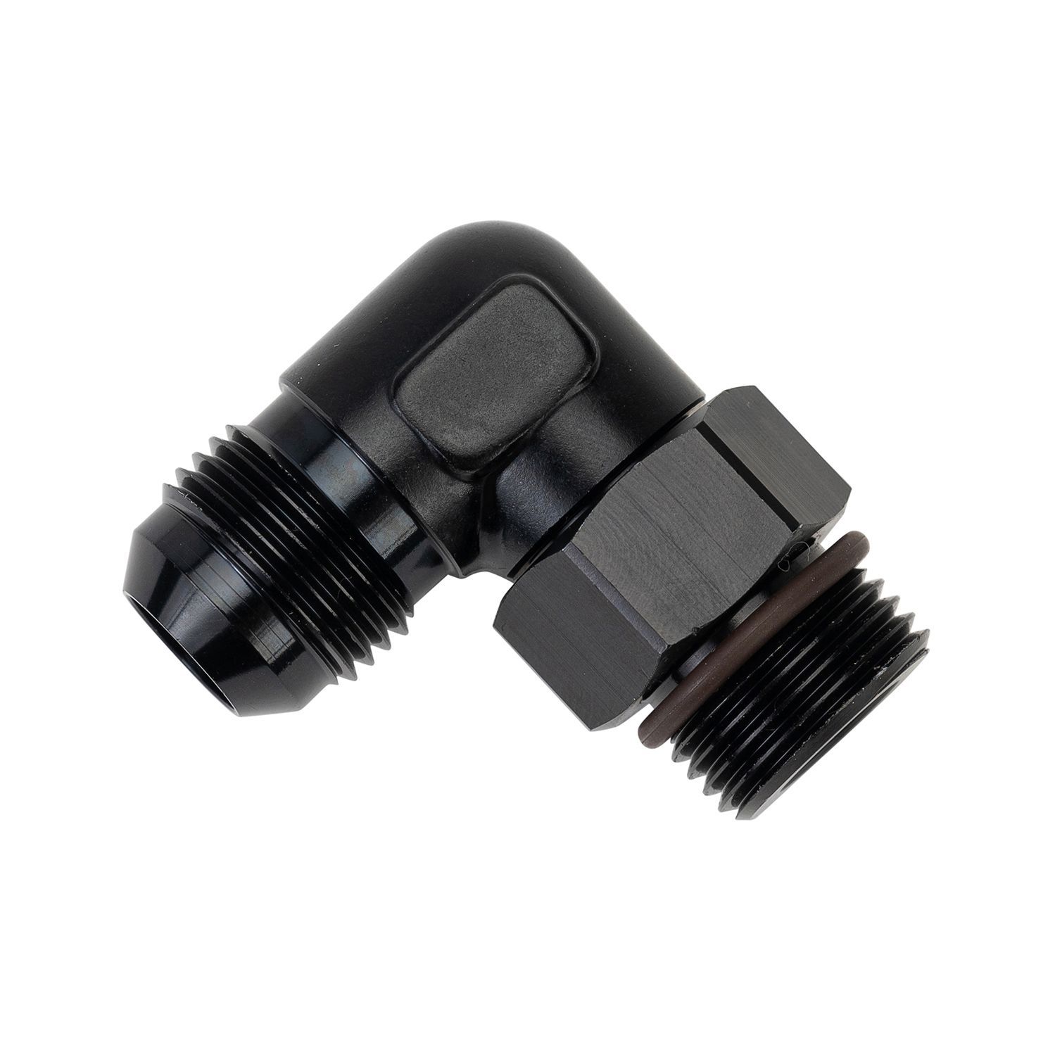 Aluminum Cooler/Adapter Fitting 90 Degree 7/8-14 UNF x -10AN Male Derale 59100