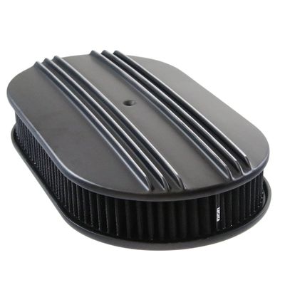 Oval Black Dual Centre Finned Air Filter/Air Cleaner 15 Oval Black Dual Centre Finned Air Filter/Air Cleaner 15" x 2" Holley Edelbrock Quadrajet