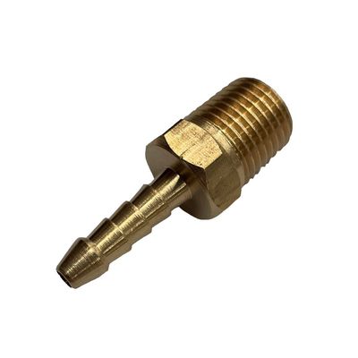 Brass Male Tail Fitting 3/16" (4.8mm) Hose Tube End to 1/8" (10.2mm) Male NPT Thread
