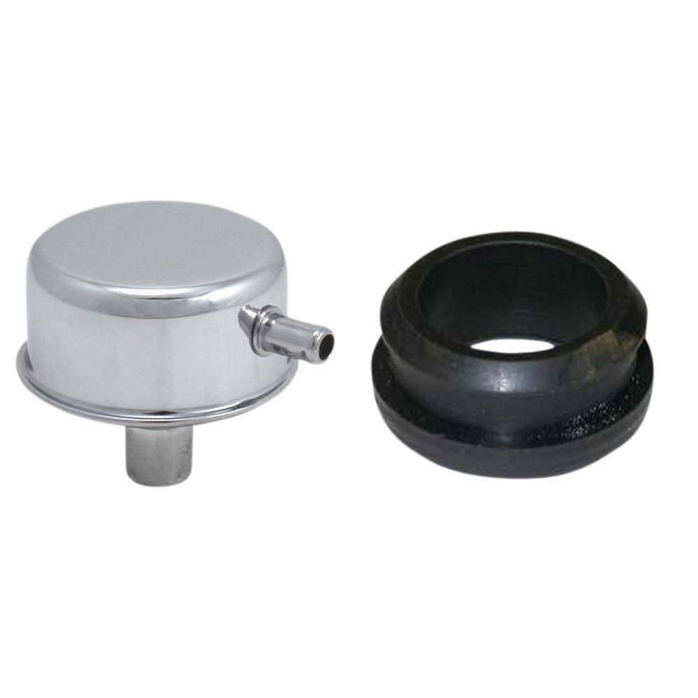 Valve Rocker Cover Breather Cap Push In 3/4 Valve Rocker Cover Breather Cap Push In 3/4"(19mm) Neck Inbuilt Pcv Chrome + Grommet