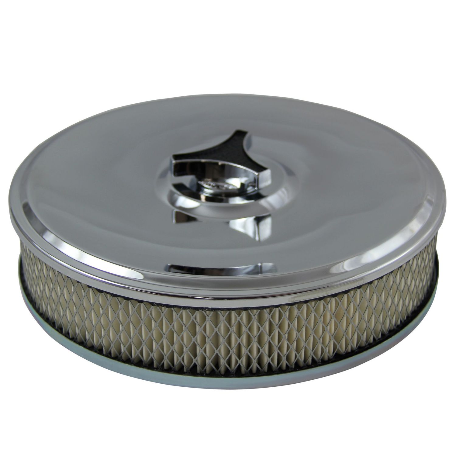Chrome Air Filter/Air Cleaner 9 Chrome Air Filter/Air Cleaner 9" Wide x 2" Tall 3-1/16"(80mm) Nikki Carb Paper Element